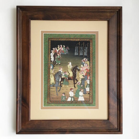Marriage of Dara Shikoh Indian Mughal Framed Painting - Picture 1 of 9